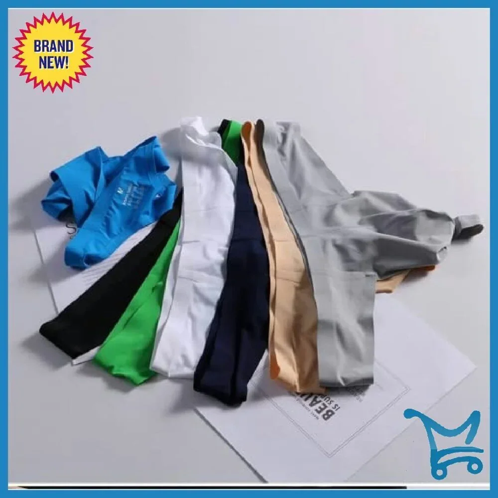 Ultra-Thin Ice Silk Men's Thong Seamless Low Waist Briefs S-XL